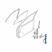 OEM 1999 Infiniti QX4 Regulator Assy-Door Window, LH Diagram - 80721-0W21A