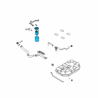 OEM 2003 Kia Sedona Pump Assembly-Fuel Diagram - 0K52Y1335ZDS