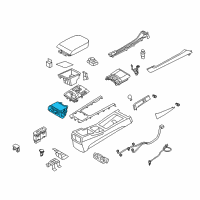 OEM 2011 Hyundai Equus Cup Holder Assembly Diagram - 84670-3N150-RW2