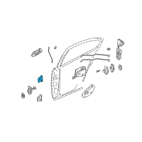 OEM 2005 Pontiac Grand Am Hinge Asm-Rear Side Door Diagram - 22716440