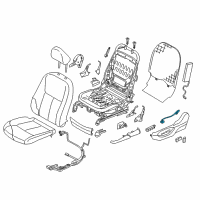 OEM 2021 Infiniti Q50 Seat Lumbar Switch Assembly Diagram - 87317-4HA0A