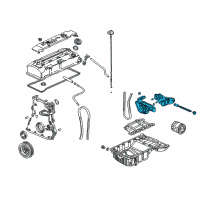 OEM 2009 Honda S2000 Pump Assembly, Oil Diagram - 15100-PCX-023