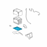 OEM Chevrolet Suburban 2500 Tray, Battery Diagram - 15246518