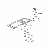 OEM 2007 Cadillac SRX Motor, Sun Roof Rear Sunshade (W/Control Module) Diagram - 15140328