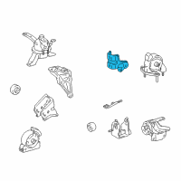 OEM 2000 Toyota Corolla Rear Mount Bracket Diagram - 12321-0D010