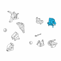 OEM 2002 Toyota Corolla Rear Mount Diagram - 12371-0D020