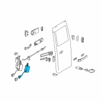OEM 2004 Dodge Sprinter 3500 Rear Gate Latch Actuator Diagram - 5133998AA
