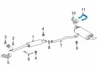 OEM 2022 Lexus NX350 BRACKET, EXHAUST PIP Diagram - 17576-25030