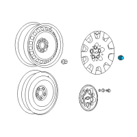 OEM 2015 Chevrolet Caprice Wheel Nut Cap Diagram - 9598101