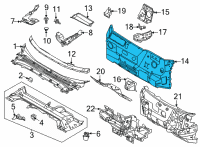 OEM Ford Mustang Mach-E PANEL - DASH REINFORCEMENT - U Diagram - LJ9Z-5801760-A