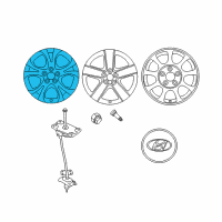 OEM 2009 Hyundai Veracruz Aluminium Wheel Assembly Diagram - 52910-3J150