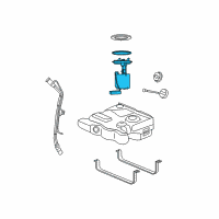 OEM 2015 Chrysler Town & Country Fuel Pump/Level Unit Module Kit Diagram - 68060507AB