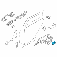 OEM 2020 Infiniti QX50 Cover-Child Lock Lever Diagram - 82840-1LA1A