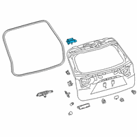 OEM 2019 Lexus RX350L Hinge Assy, Back Door Diagram - 68810-48171