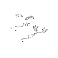 OEM 2015 GMC Canyon Muffler & Pipe Nut Diagram - 15709703