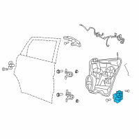 OEM 2014 Dodge Avenger Rear Door Latch Diagram - 4589696AD