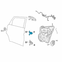 OEM 2019 Dodge Journey Upper Door Hinge Diagram - 5067940AD