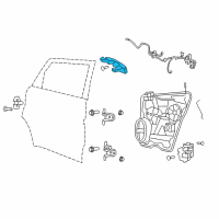 OEM 2008 Chrysler Sebring Handle-Exterior Door Diagram - 1KR97ARHAD