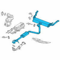 OEM 2016 Dodge Dart Exhaust Muffler And Tailpipe Diagram - 5147281AF