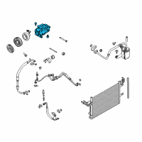 OEM 2008 Mercury Sable Compressor Assembly Diagram - 9G1Z-19703-B