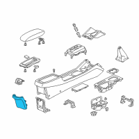 OEM 2000 Honda Accord Garnish, Console Panel *B94L* (DARK LAPIS) Diagram - 83403-S84-A01ZA