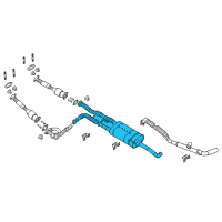 OEM Nissan Exhaust, Main Muffler Assembly Diagram - 20100-EZ30D