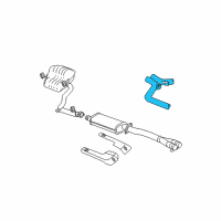 OEM 2010 Dodge Challenger Front Catalytic Converter And Pipe Diagram - 4581744AD