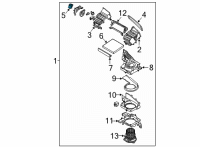 OEM 2020 Hyundai Sonata Temperature Actuator Diagram - 97161-L0000