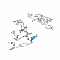 OEM 2004 Lexus RX330 Exhaust Tail Pipe Assembly Diagram - 17430-20100