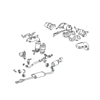 OEM 2009 Lexus RX350 Gasket, Exhaust Pipe, Center Diagram - 17451-22060