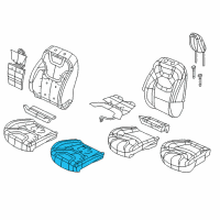 OEM 2017 Jeep Cherokee Seat Cushion Foam Diagram - 68310805AA