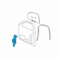 OEM 2007 Jeep Grand Cherokee Front Door Window Regulator Diagram - 4589170AD