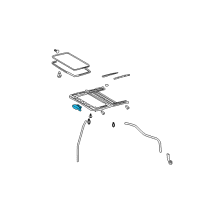 OEM 2006 Lexus GX470 Gear Sub-Assy, Sliding Roof Drive Diagram - 63260-60090