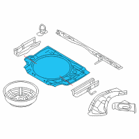 OEM Saturn Astra Panel, Rear Floor Diagram - 13129790