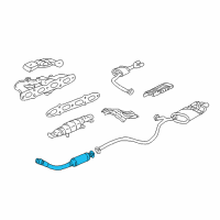 OEM Oldsmobile 3Way Catalytic Convertor Assembly (W/ Exhaust Manifold P Diagram - 25321134