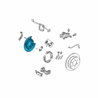 OEM Hummer Plate, Rear Brake Backing Diagram - 15111378