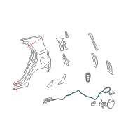 OEM 2009 Scion xD Release Cable Diagram - 77035-52270