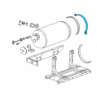 OEM 2017 GMC Sierra 3500 HD Tank Strap Diagram - 22990928