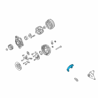 OEM 2006 Infiniti M45 Bracket Alternator Diagram - 11710-AR000