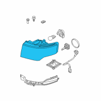 OEM Ford Headlamp Housing Diagram - 8A8Z-13008-E