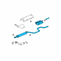 OEM 2008 Chevrolet Malibu Muffler & Pipe Diagram - 15898239