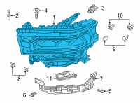 OEM 2019 Ram 2500 Headlamp Left Diagram - 68360181AC