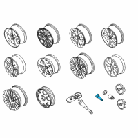 OEM 2014 Ford Police Interceptor Utility Wheel Lock Kit Valve Stem Diagram - F42Z-1700-A