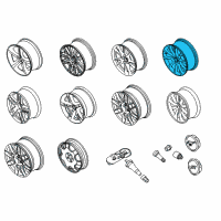 OEM 2014 Ford Mustang Wheel, Alloy Diagram - BR3Z-1007-E