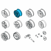 OEM 2011 Ford Mustang Wheel, Alloy Diagram - AR3Z-1007-E