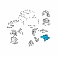 OEM 2011 Honda Accord Rubber Assy., Transmission Mounting (Upper) Diagram - 50870-TA1-A01