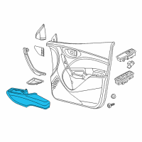 OEM Dodge Armrest-Front Door Trim Diagram - 1TW761XCAB