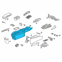 OEM 2019 Honda Insight CONSOLE COMP*NH900L* Diagram - 83451-TXM-A01ZA