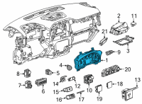 OEM 2021 GMC Sierra 2500 HD Instrument Cluster Diagram - 84770053