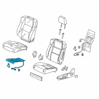 OEM 2015 Acura ILX Heater, Left Front Seat Cushion Diagram - 81534-TX6-A31